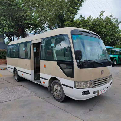 27 صندلی JMC استفاده شده Mini Coach LHD استفاده شده اتوبوس های شاتل با سوخت دیزل