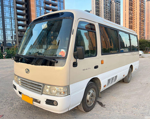 GAC 19 صندلی استفاده شده اتوبوس کوستر 6 متر LHD یورو 3 موتور دیزل 127hp استفاده شده مینی اتوبوس